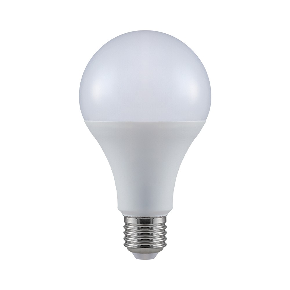 20W LED pære E27 - A80, plastik, 4000K, 2452lm - Energibesparende belysning med varmt hvidt lys til stor fatning (E27)