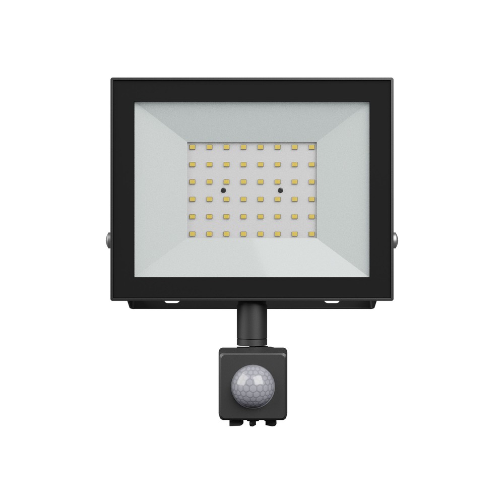 Noctis Lux 4 projektør 50W varm hvid med PIR sensor - sort, IP44, 230V, 4300lm, RA70
