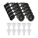 LEDlife Indbygningsspot Inno88 Udendørs - 10 stk. Sorte GU10 4,5W LED-spotlights med IP44 godkendelse til isolering