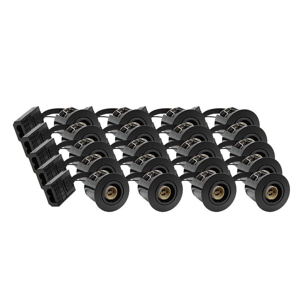 LEDlife indendørs- og udendørsspot Inno88 - 20 stk. Sorte GU10 LED-spotlights med IP44-klassifikation og isoleringsgodkendelse