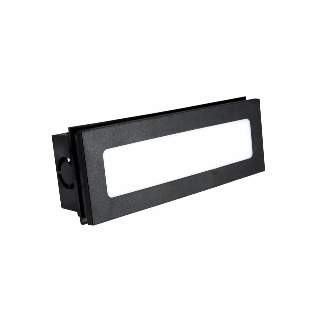 Encanta 6W Sort Nedsænket Facadelampe 230V IP54 230x84x52mm