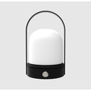 Opladelig LED bordlampe til indendørs og udendørs brug, sort, dæmpbar, IP54, 5W, 500lm, RA80.