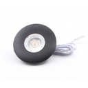 LEDlife Cabi68 møbelspot - Sort 2,5W LED med Ø6,8 cm mål og RA91 - Erstatter 25W - Input 12V - 250lm