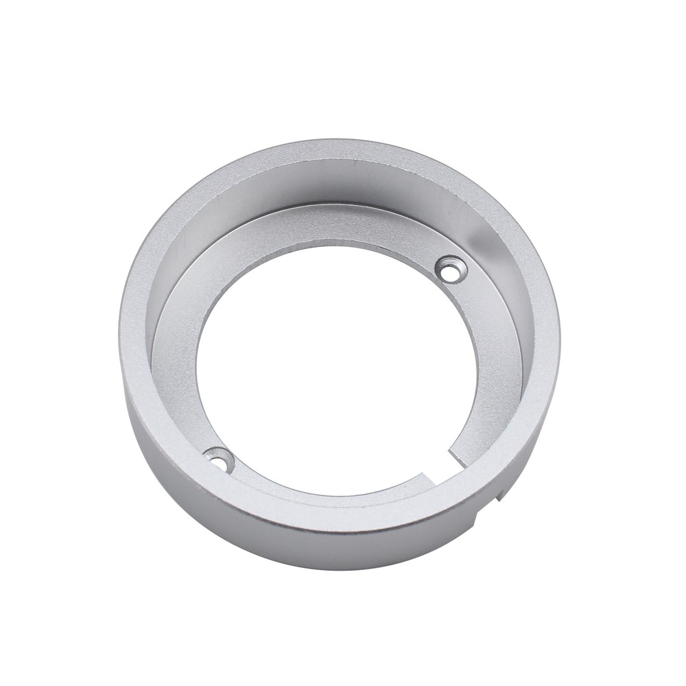 Påbygningsring i børstet stål til Reco og Cabi møbelspots, Ø6,9 cm