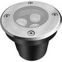 LEDlife nedgravningsspot - 3W, rund, rustfrit stål, 24V AC/DC, 240lm, IP68.