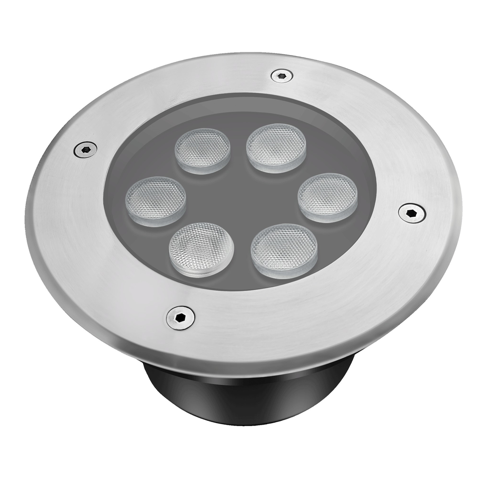 LEDlife nedgravningsspot - 6W, rund, rustfrit stål, 24V AC/DC, GU10, IP68, 480lm