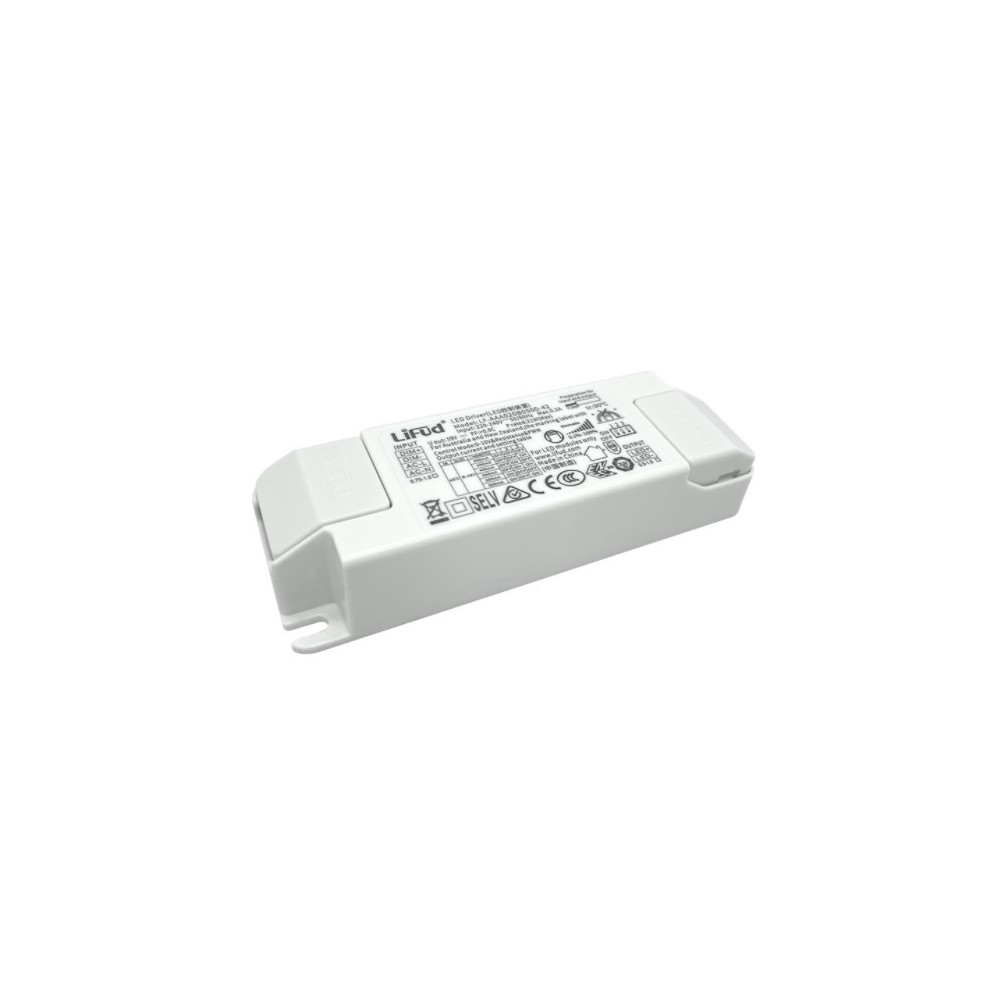 Lifud 30W 1-10V dæmpbar LED driver - 0/1-10V signal, 400-750mA, 9-42V, flicker fri