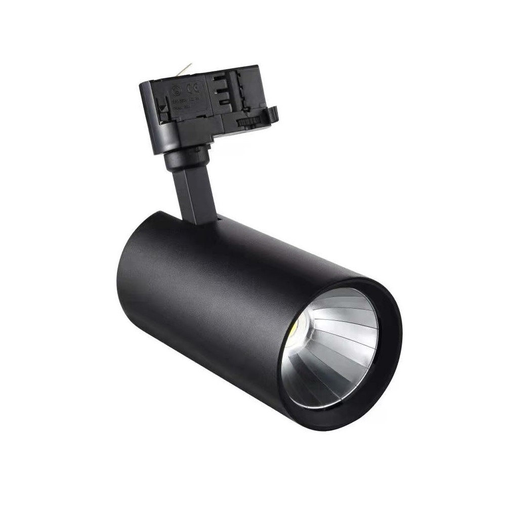 LEDlife Sort Skinnespot 24W - Flickerfri, 125lm/w, 3-faset, Erstatning for 85W, Input: 230V, 3100lm, RA90