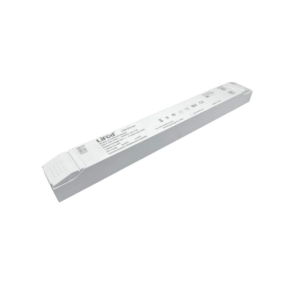 Lifud 150W Dæmpbar Strømforsyning - 24V DC, 6.25A, Triac Dæmpbar, Flicker Free, IP20 (5 års Garanti)
