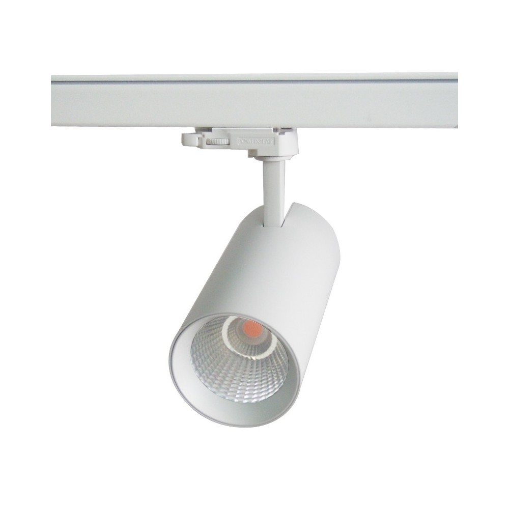 LEDlife Hvid Skinnespot 30W - 130lm/w, RA90, 3900lm, Flickerfri, 3-faset, Erstatter 85W