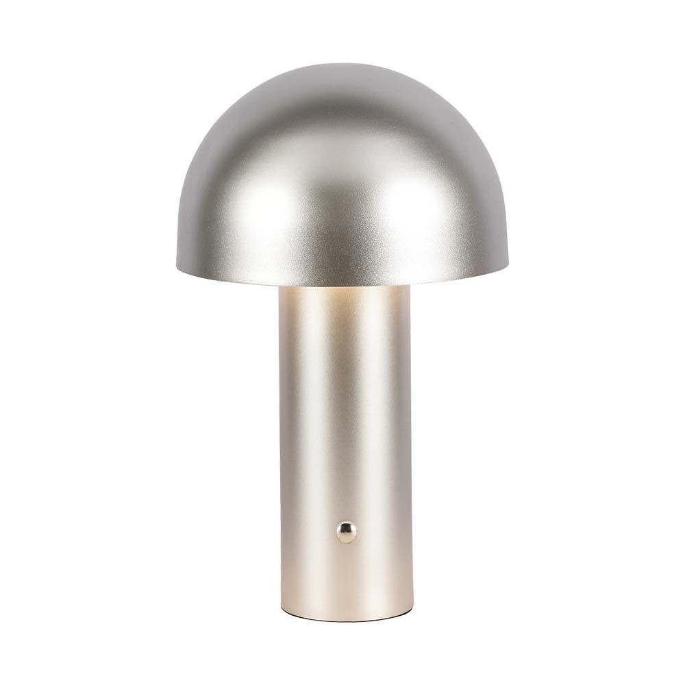 LED bordlampe med 1800mAh batteri, 3i1 funktion, champagne guld hus - Ø150x250 mm