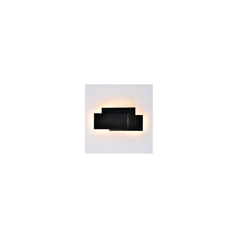 V-Tac 12W LED væglampe - Indendørs sort, IP20, inkl. lyskilde (230V, 1100lm)