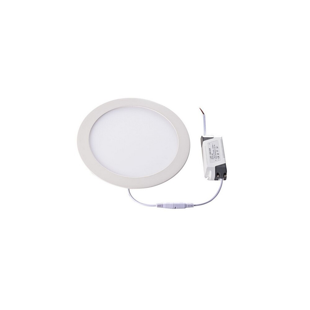 LEDlife 11W LED Indbygningspanel - Ø18 cm Hulstørrelse, Ø20 cm Mål, 230V, 890lm, RA80, Flicker Free