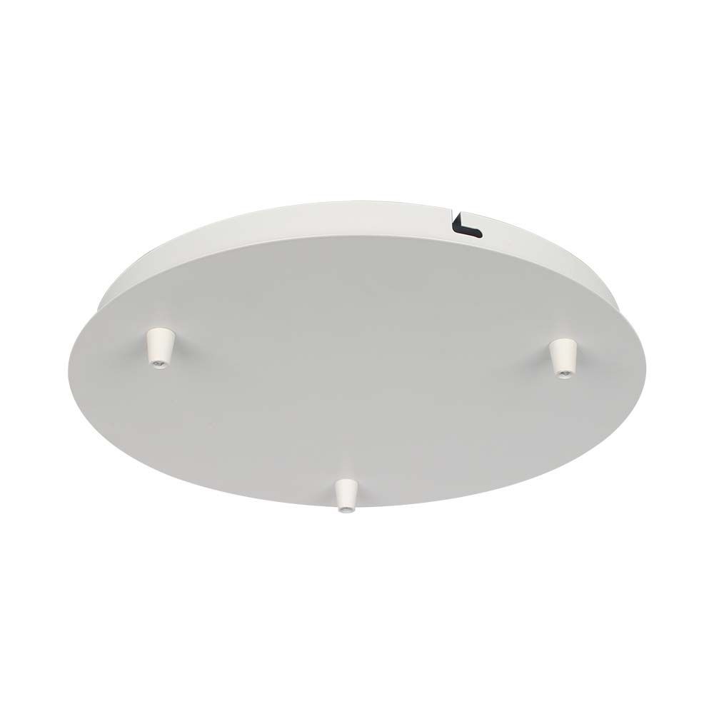 Ståltag med 3 huller - Mat Hvid - 300x25 mm