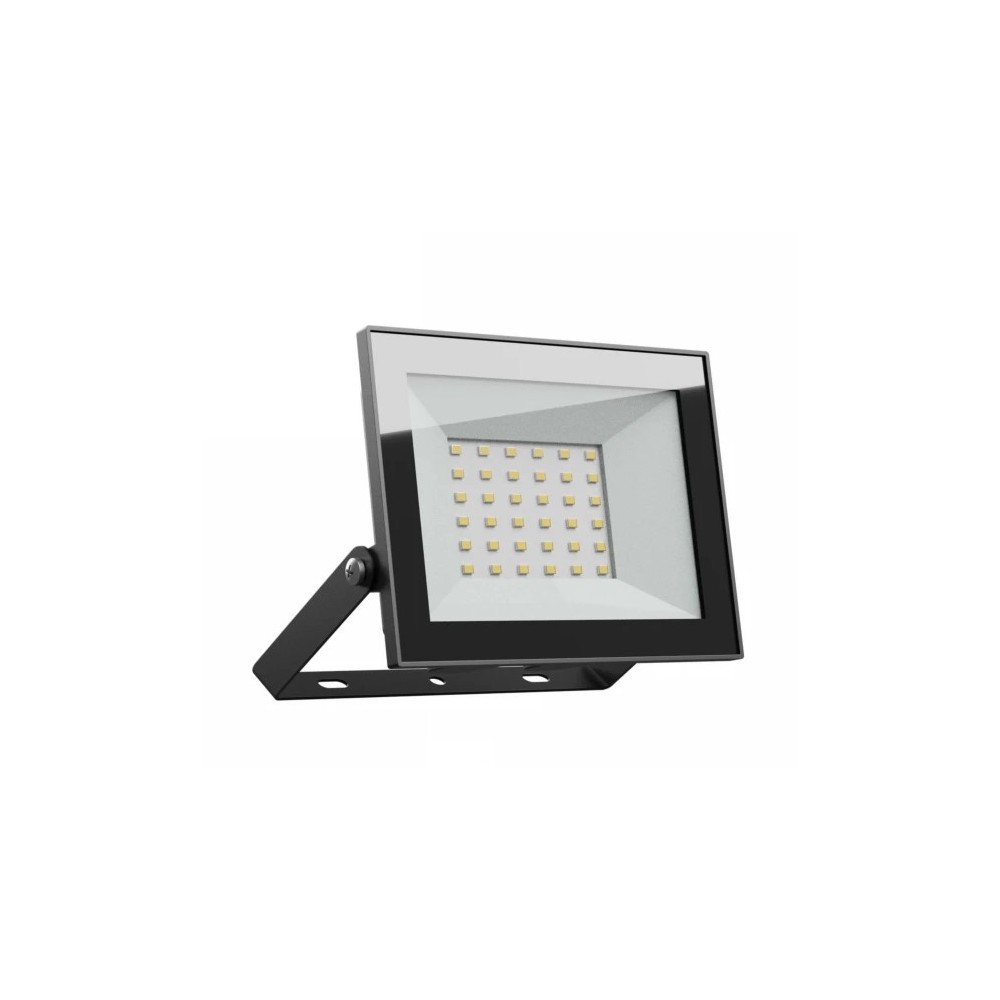 Noctis Lux Lyskaster 30W - Varm Hvid, 230V, IP65, Sort - Ideel til udendørs belysning med 2500lm lysstyrke og RA70.