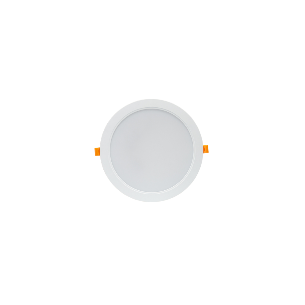 Spectrum 24W LED Indbygningspanel - 230V, Ø19,5 cm hul, Ø22 cm mål, 2900lm, RA80, IP54 udendørs