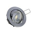 Downlight kit uden lyskilde - Hul: Ø7,4 cm, Mål: Ø8,2 cm, krom, vælg MR16 eller GU10 fatning