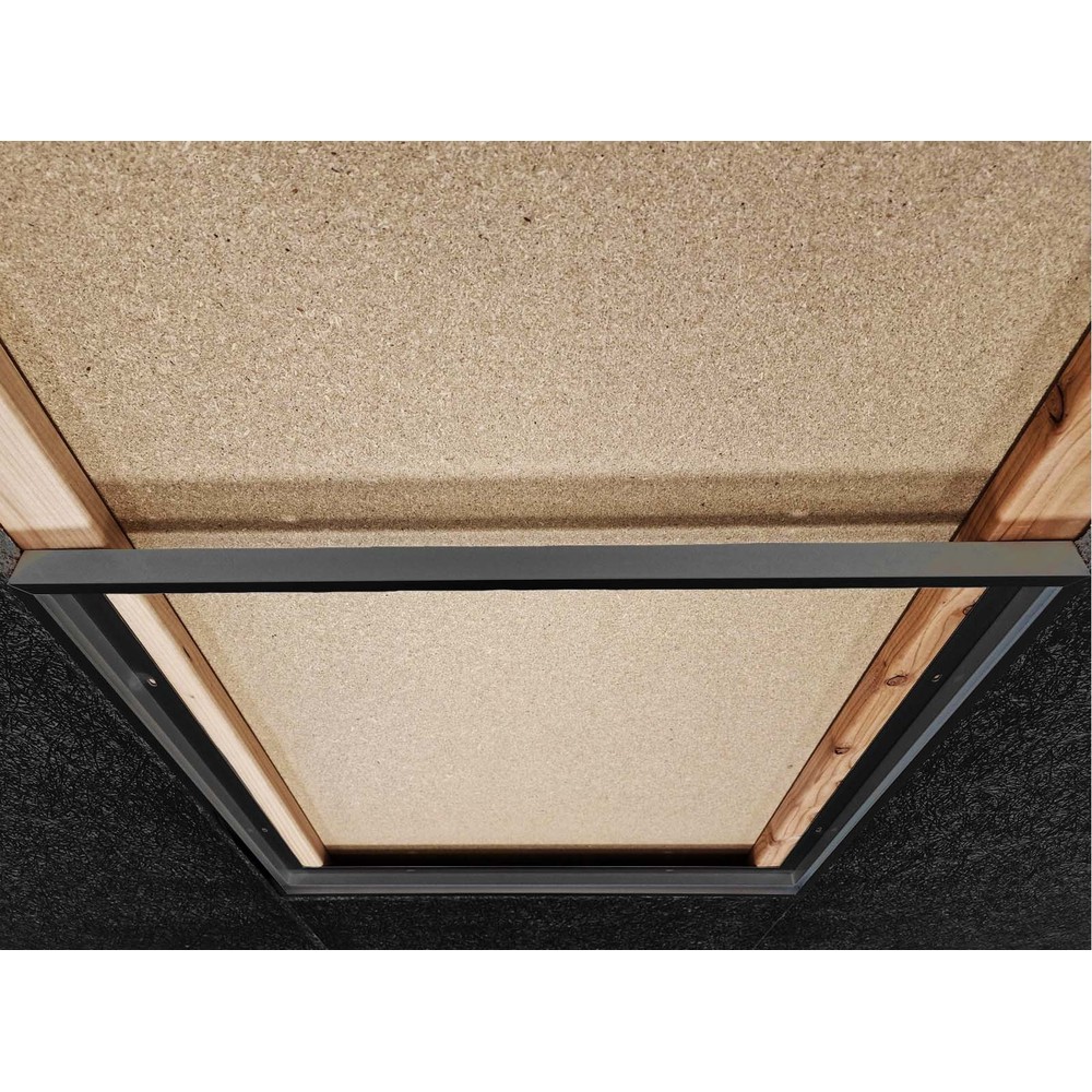 Troldtektramme 60x60 - Sort kant til LED paneler, passer perfekt til Troldtekt