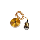 Antik bronze lampefatning med roset og 150cm ledning, E27, 230V, max 60W