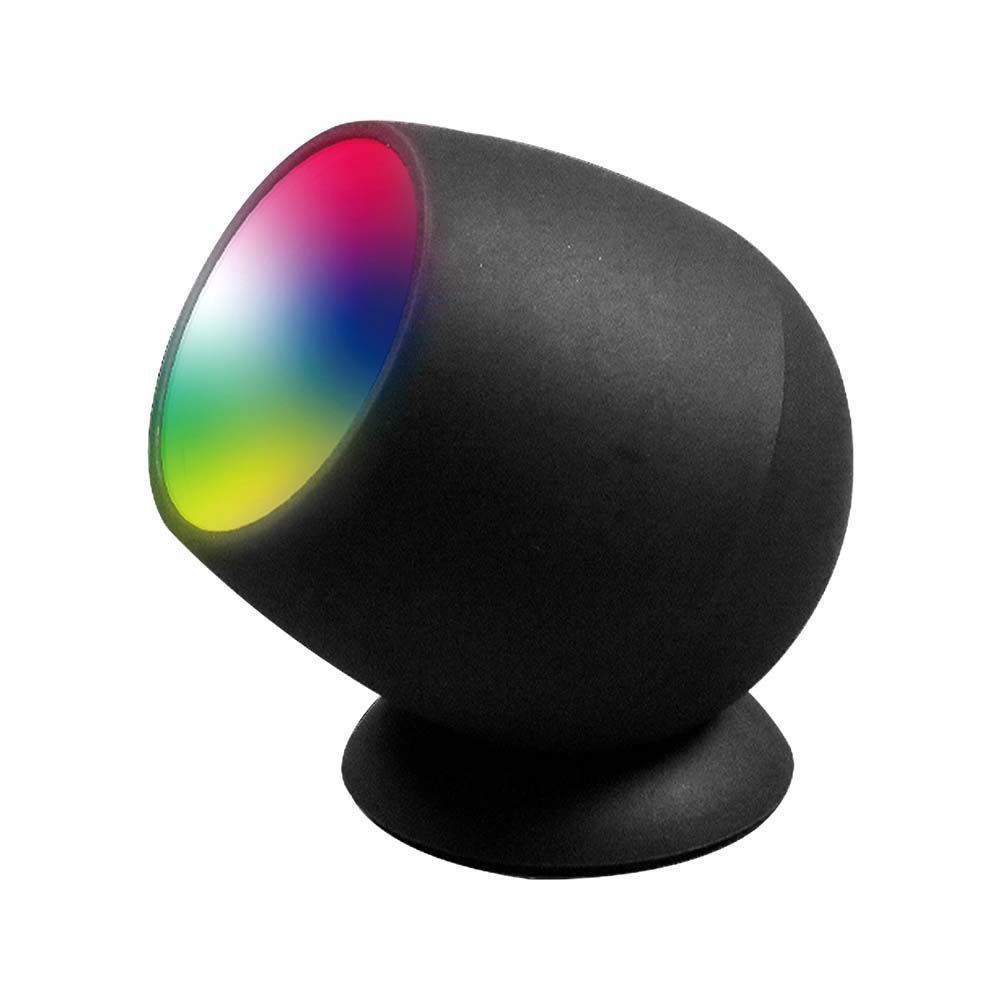 Smart Home lampe med RGB+WW, Sort, Tuya/Smart Life, Kompatibel med Google Home, Alexa og smartphones