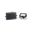V-Tac 10W LED Solcelle Projektør - Sort inkl. sensor og IP65: Effekt 10W, 1100lm, RA80, velegnet til udendørs brug