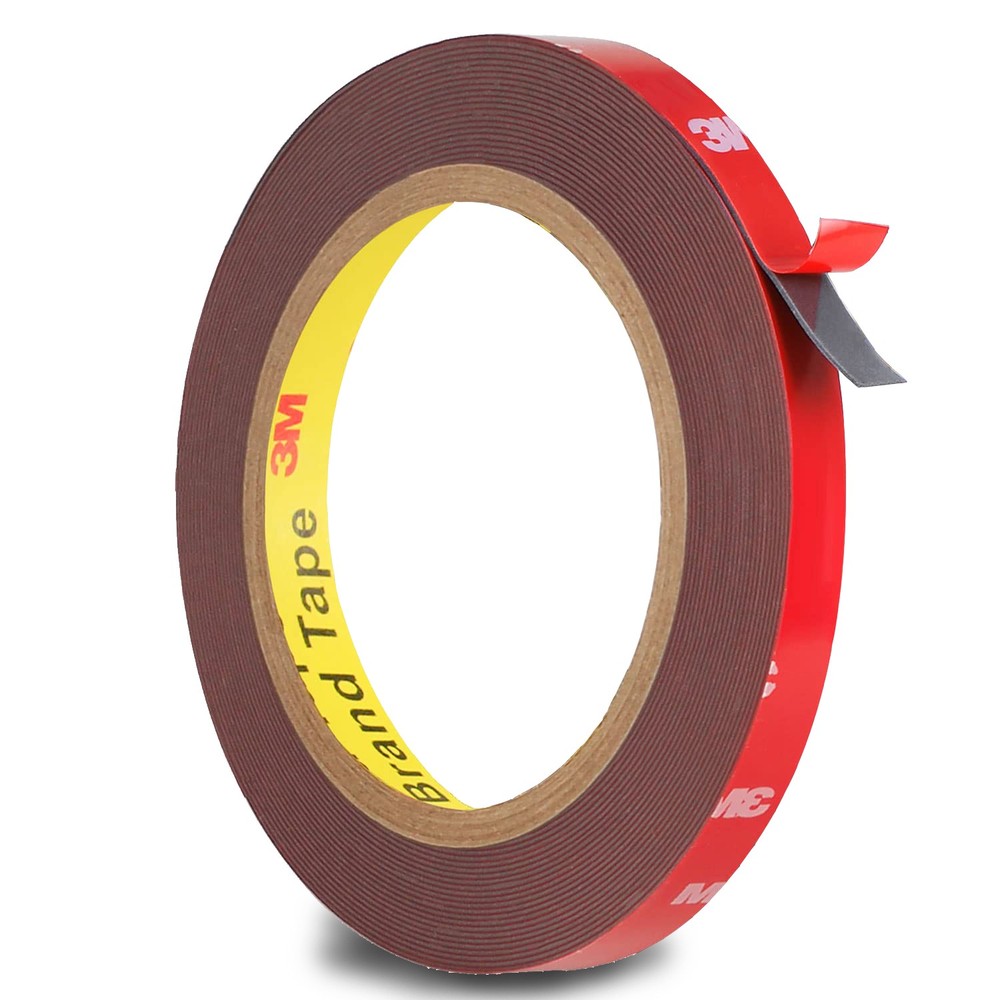 3M dobbeltsidet tape 8mm til aluprofiler, 5 meter rulle - Selvklæbende tape til fastgørelse af genstande på aluprofiler