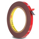3M dobbeltsidet tape 8mm til aluprofiler, 5 meter rulle - Selvklæbende tape til fastgørelse af genstande på aluprofiler