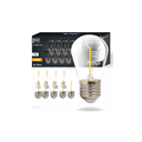 10 stk 2W LED pære - ST14, COB filament, klart glas, E27, 230V, 140lm, RA80