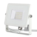 Projektør 20W med Samsung chip, 6400K, hvid hus - 1600lm, RA80, IP65, 5 års garanti