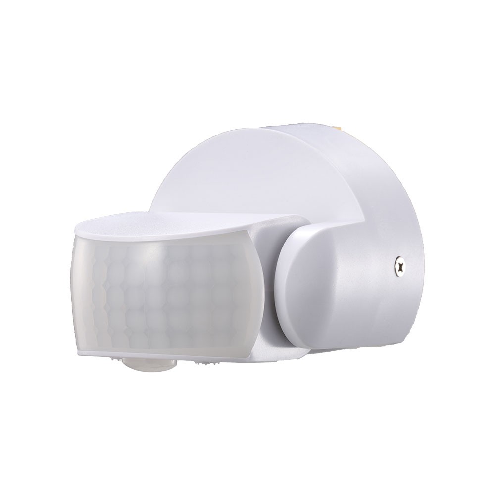 Hvid hus bevægelsessensor med IP65 beskyttelse til udendørs brug (maks 600W LED)