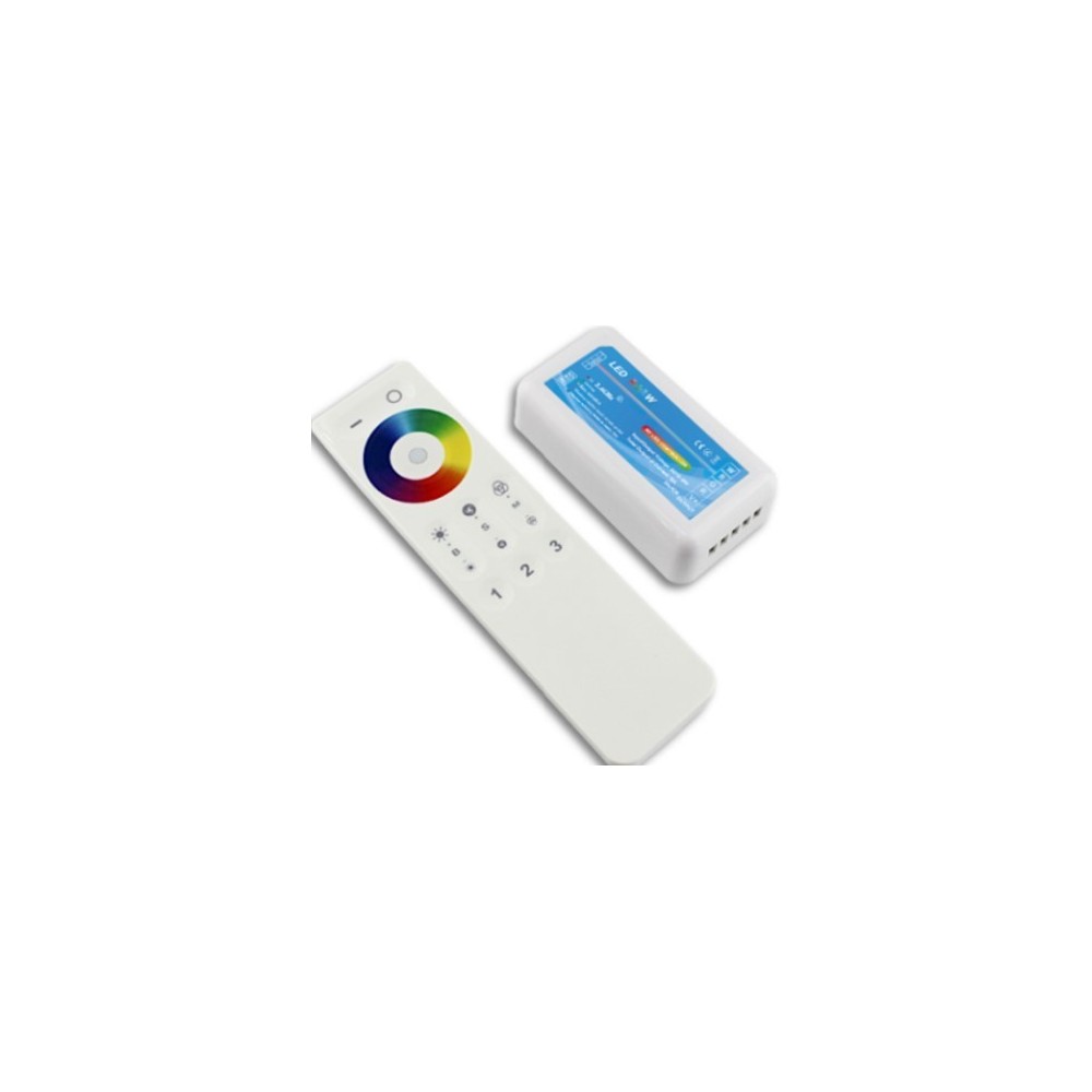 RGB+W controller med fjernbetjening - RF trådløs, 12V/24V, op til 384W