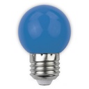 Blå, matteret 1W LED-kronepære med E27 fatning og 230V input - 30lm, RA80