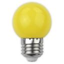 Gul LED kronepære - 1W, E27 fatning, matteret, 230V, 30lm, RA80