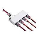 IDC 4-vejs splitter - IP20, 5V-36V, 6A - Strømfordeler med 4 udgange til enheder fra 5V til 36V og en maksimal strømstyrke på 6A - IP20-klassificering for indendørs brug.