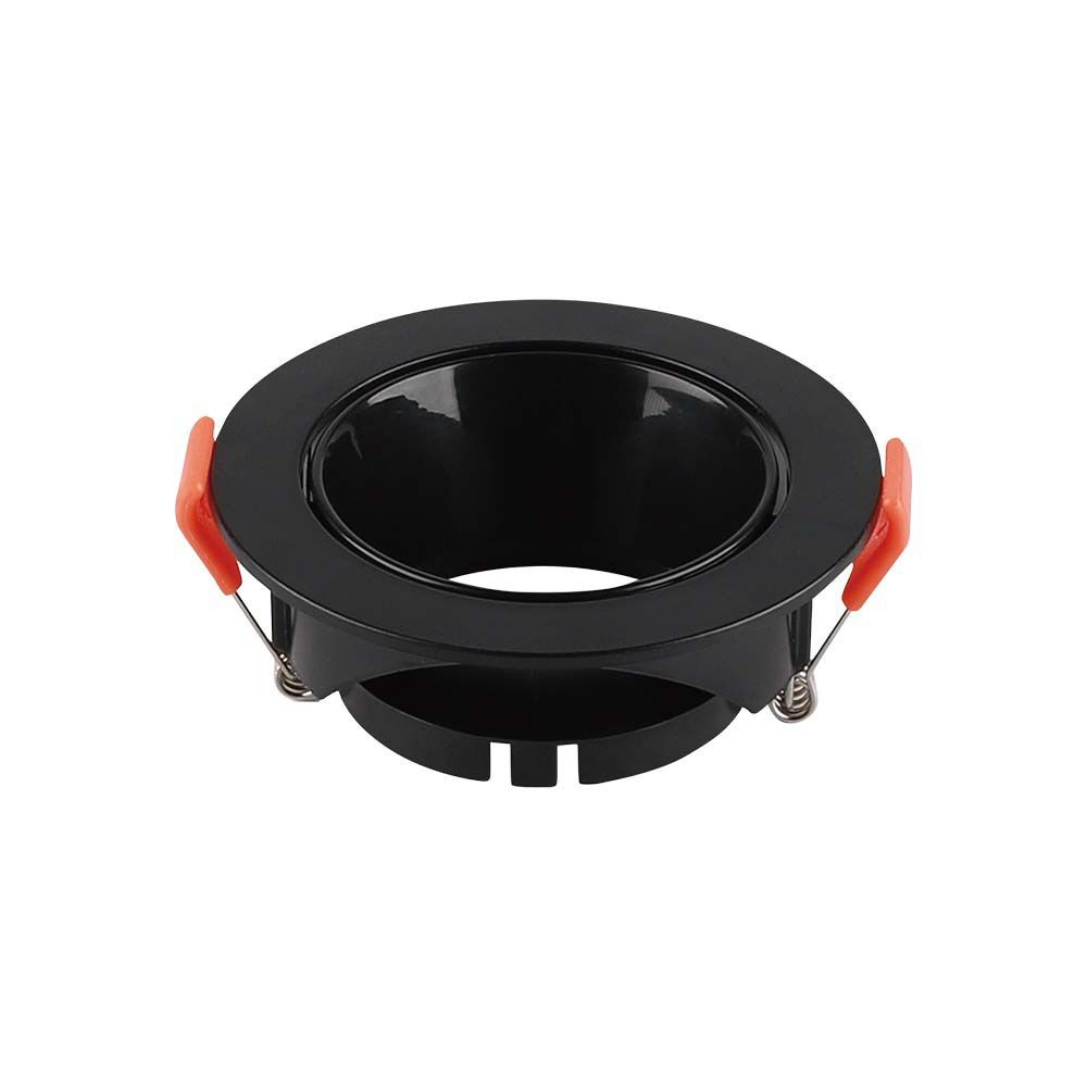 GU10 lampe - sort ramme, sort reflektor, V-Tac Pro serie med 3 års garanti