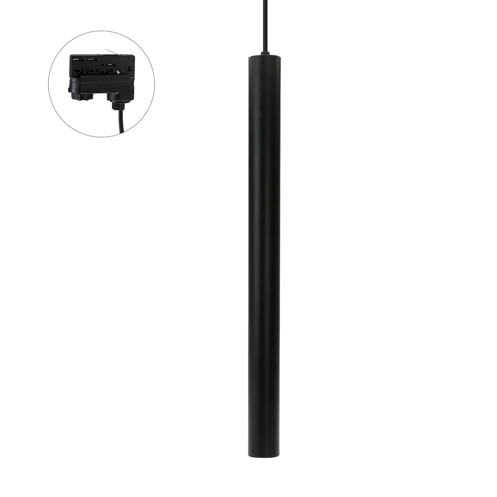 Sort Skinnespot pendellampe med GU10 fatning - 230V - 5 års producentgaranti