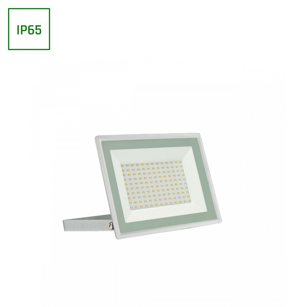 NOCTIS LUX 3 PROJEKTØR 100W 230V IP65 270x210x27mm HVID - Kraftfuld og vandtæt LED projektor med 100W effekt og 9400lm lysstyrke. Ideel til udendørs brug med IP65-klassificering. RA70 for naturlig farvegengivelse. Let og kompakt design i hvid finish.