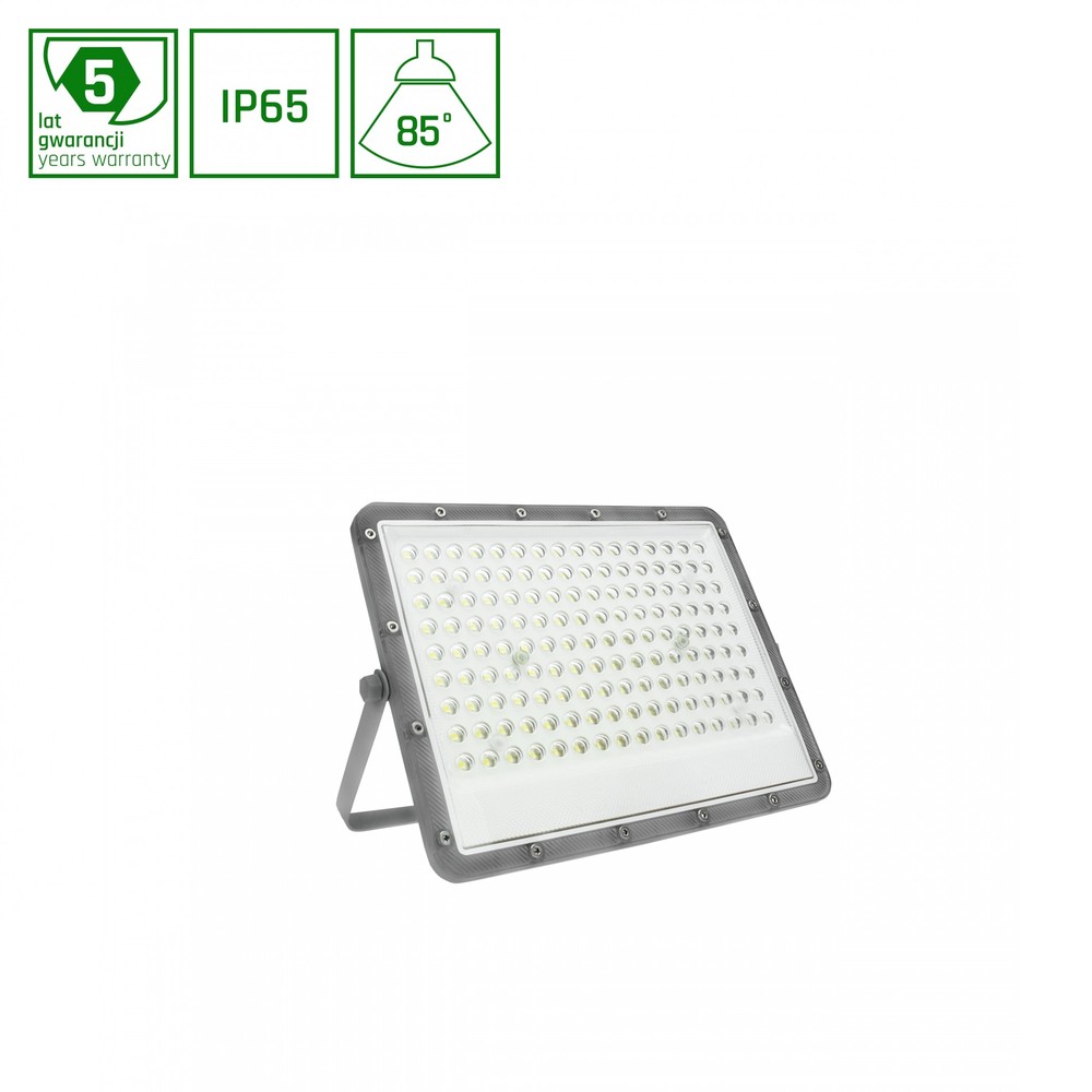 NOCTIS MAX PROJEKTØR 100W 230V 85° IP65 294x215x30 mm GRÅ 5 års garanti
