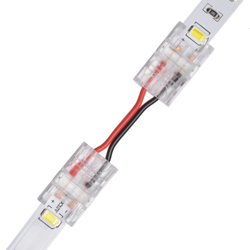 Slim LED Strip Slim Samler med ledning - 8mm, IP20, Enkeltfarvet, 5V-24V