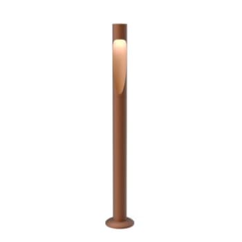 Flindt Garden Bollard Corten Colour Long Base W/Adaptor LED 3000K 8.8W I Dali 215 Lm