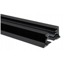 Sort 1-faset 1 meter skinnespot med tilslutning og endeprop til 230V
