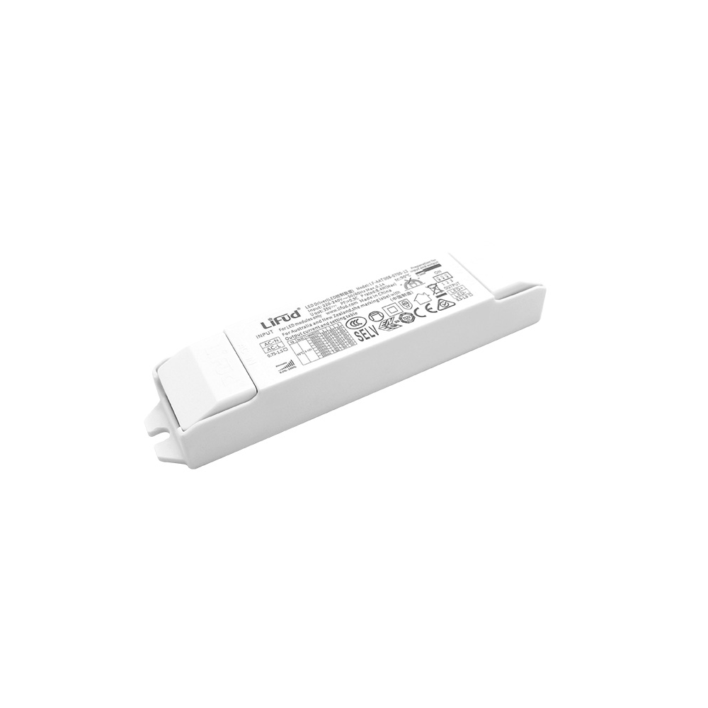 Lifud 40W dæmpbar LED driver - Triac fasedæmp, 700mA-1050mA, 25-42V, flickerfri - Effekt: 30W, Input: 230V - Flickerfri