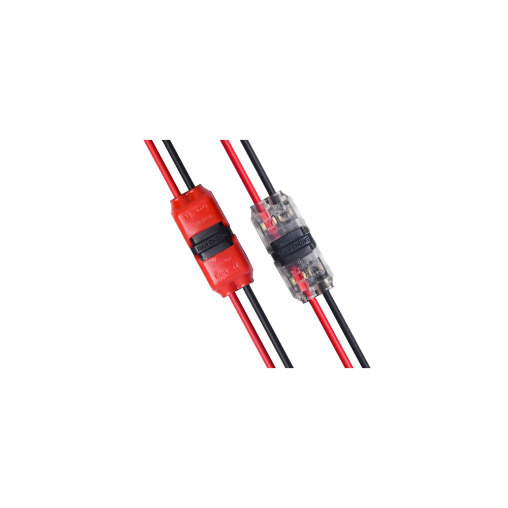 Kabelsamler - Sort, IP40, 2-ledet, til løse ledninger, 12V-24V