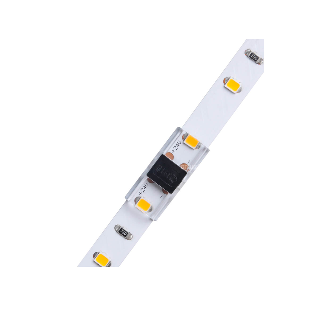 Lavprofil LED strip samler - 8mm, enkeltfarvet, IP20, 5V-24V