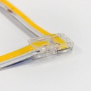 L-mellemled - Enkeltfarvet LED strips - 10mm bred, 12V / 24V, COB