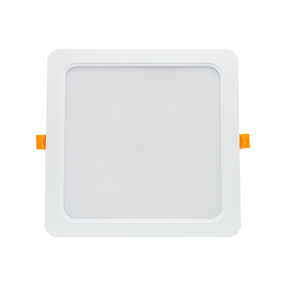 Spectrum 12W LED indbygningspanel - Udendørs, 230V, IP54, 12x12cm hul, 14,5x14,5cm mål, 1100lm, RA80