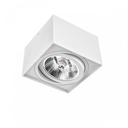 CHLOE AR111 GU10 IP20 firkantet hvid - 230V LED-spot til loftmontering med GU10 fatning og hvidt firkantet design