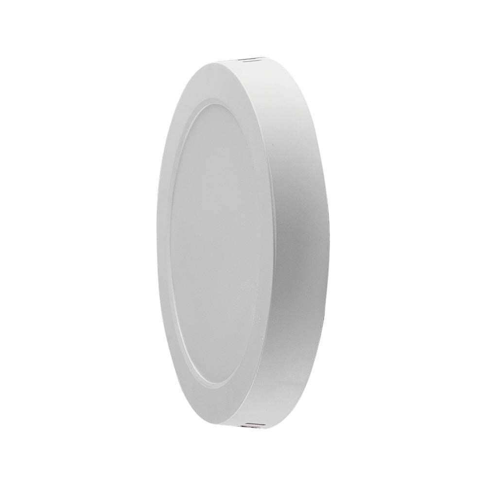V-Tac 6W LED loftslampe - Ø12cm, Højde: 3cm, hvid kant, inkl. lyskilde, 660lm, RA80