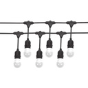 Spectrum lyskæde til 10 E27 pærer - 10 meter, IP44, 230V, uden lyskilde