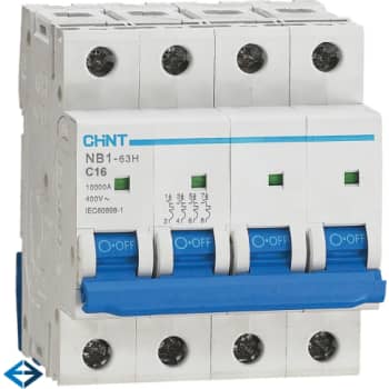 Automatsikring Chint NB1-63H, C 16A 3P+N, 10kA